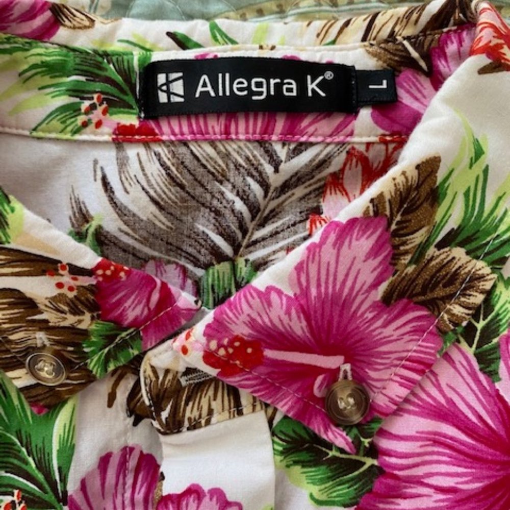 Allegra K Hawaiian Shirt, size L